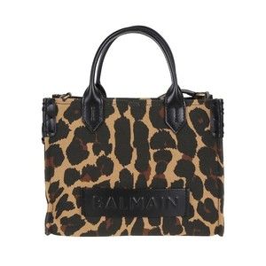 Balmain Structured Leopard Print Shoulder Bag - NWT
